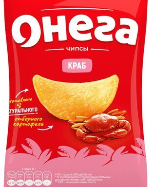 Чипсы из натурального картофеля «Онега» со вкусом краба, 67г