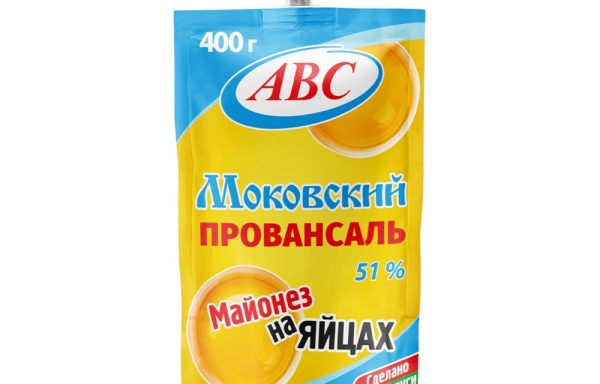 Майонез Моковский ПРОВАНСАЛЬ АВС Д/ПАК, 400г