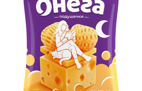 Онега Снеки сырные подушечки со вкусом сметаны и сыра